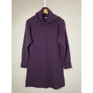Brooks Brothers Vintage Purple Wool Blend Cowl Neck Ribbed‎ Tunic Sweater Size M